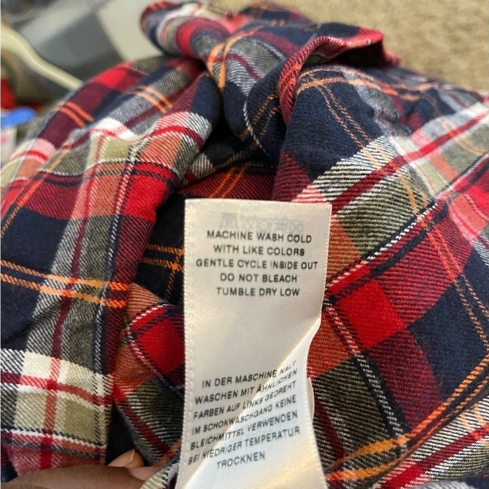 True Religion Plaid Pearl Snap With Pocket Logo & Large Graphic Youth Large Shrt